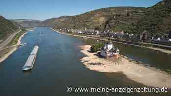 Rhein-Pegelstand bei Kaub bei 44 Zentimetern