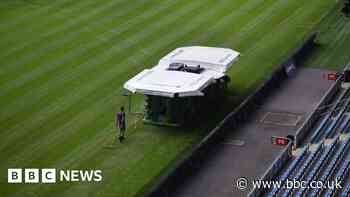 Work starts on damaged Coventry Building Society Arena pitch - BBC