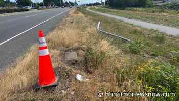 Improperly licensed driver rams through light pole near busy E&N Trail - Nanaimo News NOW