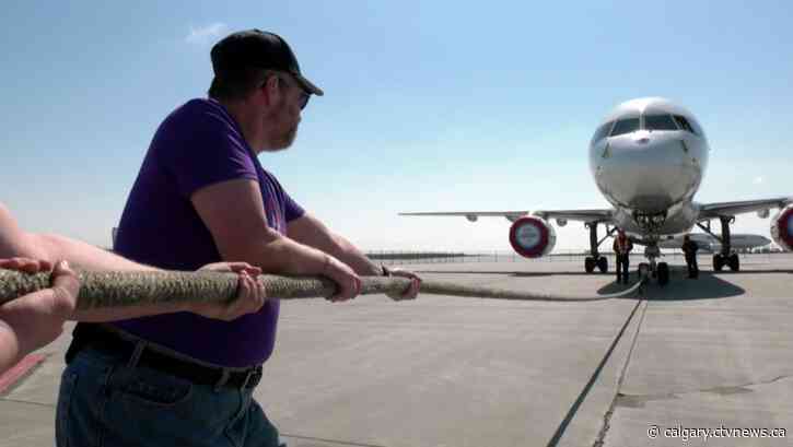 Pulling a plane to raise money to help fight preventable blindness