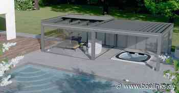 Neues Lamellendach von TS-Aluminium mit Glasdach kombinierbar