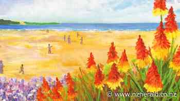 Northland mouth painter's beach painting makes new range of Mouth & Foot Painting Artists works - Northern Advocate