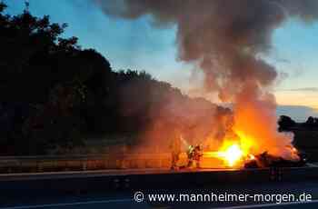 Pkw-Brand auf A 5 bei Hirschberg - Mannheimer Morgen