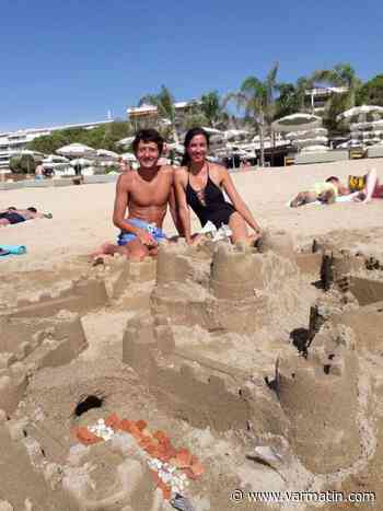 En vacances à Sainte-Maxime, ce couple s'amuse à faire des châteaux de sable représentant des bastides de Provence - Var-matin
