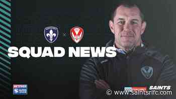 Three changes to squad ahead of Wakefield trip - St.Helens R.F.C.