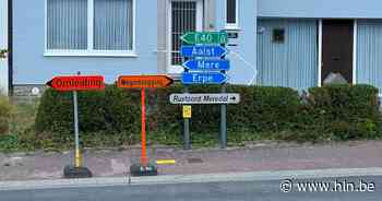 Verwarrende wegomleggingen... gelukkig staan er nog gewone wegwijzers - Het Laatste Nieuws