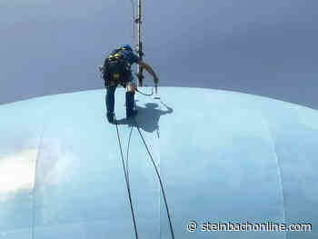 Crews touch up Steinbach water tower - SteinbachOnline.com