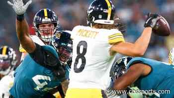 Steelers' Kenny Pickett throws first touchdown pass with first-team offense vs. Jaguars