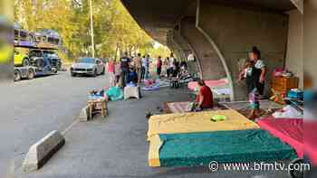Nice: la justice autorise l'évacuation du campement illégal installé sous l'autopont - BFMTV