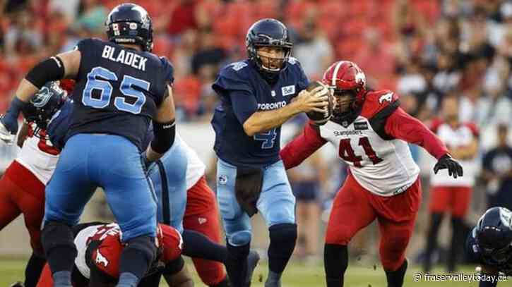 Paredes’ field goals rally Stampeders past Argonauts 22-19