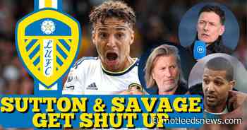 Leeds United predictions get Chris Sutton and Robbie Savage shut down live on BT Sport - MOT Leeds News