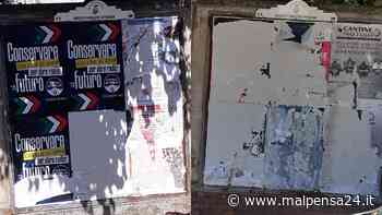 Gallarate, manifesti FdI strappati. Martignoni: «Compagni e carogne non vi temiamo» - malpensa24.it