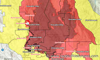 Map: Oak Fire evacuations and perimeter near Yosemite - Red Bluff Daily News