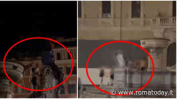 Le fontane del centro di Roma come piscine per i turisti