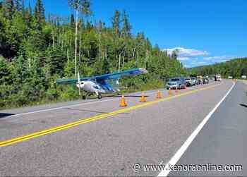 Plane forced to land on Highway 17, no injuries reported - KenoraOnline.com