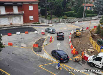 Viabilità. Ha preso forma la prima rotonda in viale Verdi a Merate - Lecco Notizie
