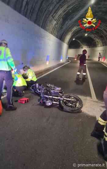 Incidente in galleria, ferito motociclista - Prima Merate