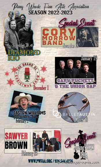 Piney Wood Fine Arts Association Announces New Lineup | - The Messenger-News