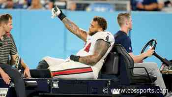 Buccaneers guard Aaron Stinnie out for season after tearing ACL/MCL in Saturday's preseason loss to Titans