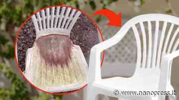 Sedie da giardino sporchissime: ti basta questa crema fai da te per farle tornare bianche - Nanopress