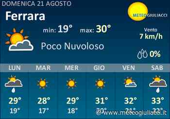 Meteo Ferrara: Previsioni fino a Martedi 23 Agosto - MeteoGiuliacci