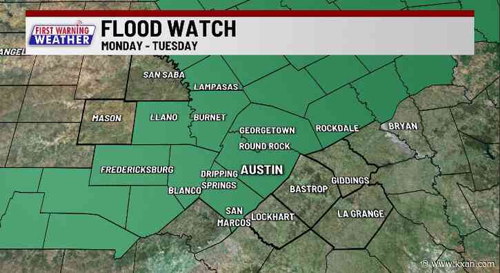 Flood watch issued for most of Central Texas