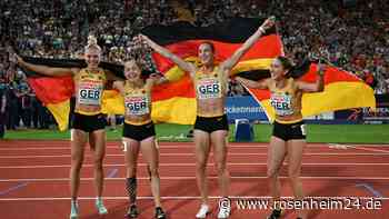 Frauen-Staffel holt Gold über 4 x 100 Meter