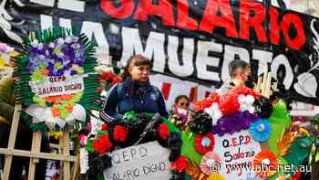 'RIP the minimum wage': Argentine protesters hold funeral for pay cheque