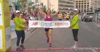 Thousands of people fill downtown streets for sold out Edmonton Marathon