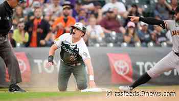 Flores' sac fly the difference in 9-8 Giants' win over Rockies