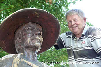 VIDEO: Restoration work underway on Langley City's historic wooden statues - Langley Advance Times