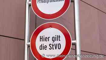Verkehrsschilder: Gelten sie auch auf Privatgrund?