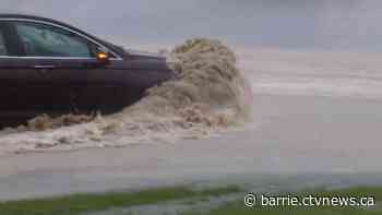 Heavy rain possible one day after major flooding on Barrie roads