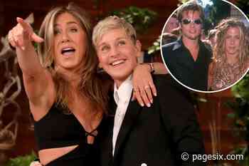 Jennifer Aniston jokes about Brad Pitt divorce, therapy in 'Ellen' farewell - Page Six