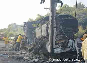 Se incendia tráiler en la autopista La Tinaja – Cosamaloapan - Imagen de Veracruz