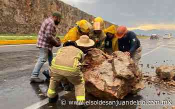 Caen piedras de cerro en carretera 120, en Tequisquiapan - El Sol de San Juan del Río