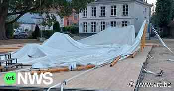 Vandalen halen open tent in Maldegem neer - Vlaamse Radio- en Televisieomroeporganisatie