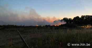 Veldbrand op Tijlozeberg veroorzaakt geur- en rookhinder: “Brandweer hele nacht waakzaam” - Het Laatste Nieuws