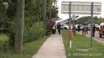 WATCH:  Small plane crash-lands on busy roadway in Orlando