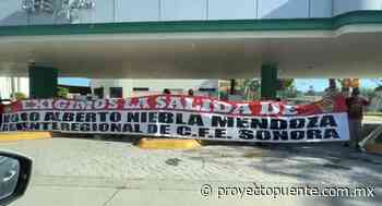 Integrantes de la Unión de Usuarios bloquean cajeros de CFE en Hermosillo - Proyecto Puente