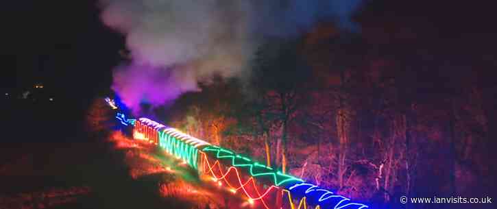 See a steam train covered in Christmas lights this winter