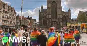 Kleine betoging tegen abortus in Gent lokt spontane tegenbetoging uit - VRT NWS