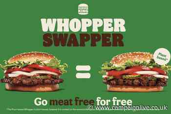 Burger King calls on customers to 'cheat on meat' with Whopper swapper
