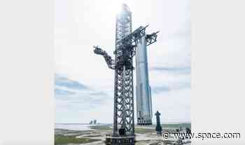 SpaceX lifts 33-engine Starship Super Heavy booster onto launch pad (photo)