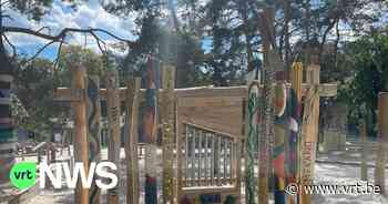 Speeltuin Galbergen in Mol krijgt rolstoeldraaimolen en voelwand voor kinderen met beperking - VRT NWS