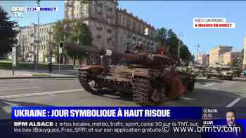 Des chars russes détruits exposés à Kiev pour la fête de l'indépendance de l'Ukraine - BFMTV