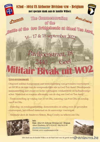 WOII : jaarlijkse herdenking in Geel Ten Aard op 10/9 - Nnieuws.be