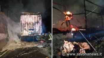 Camion a fuoco sull'A10 tra Andora e Albenga: intervento dei vigili del fuoco - SavonaNews.it