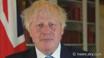 Boris Johnson sends message of support to Ukraine on country's independence day - Sky News