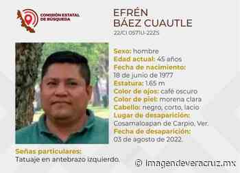 Desaparece hombre en Cosamaloapan; fue visto por última vez el 3 de agosto - Imagen de Veracruz